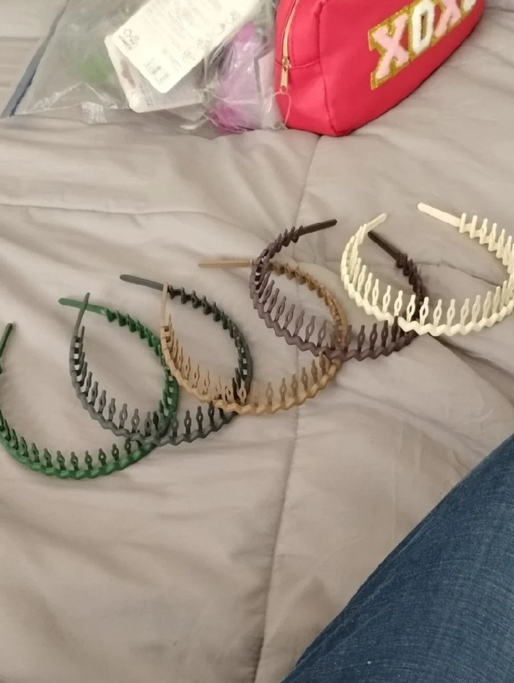 Set of Multicolor Zigzag Hairbands - Pack of 6